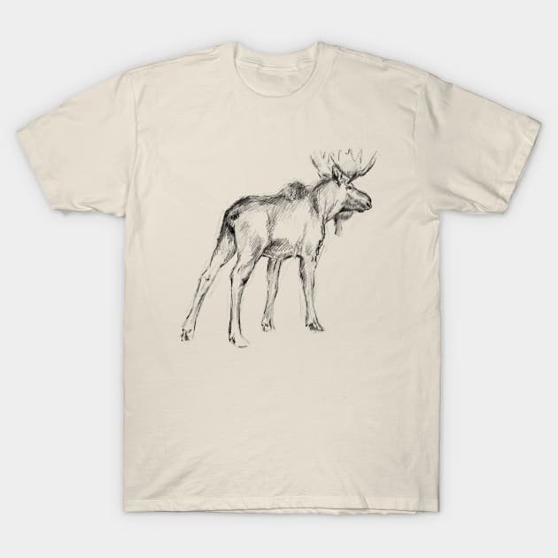 Bull Moose sketch T-Shirt by RebeccaLatham